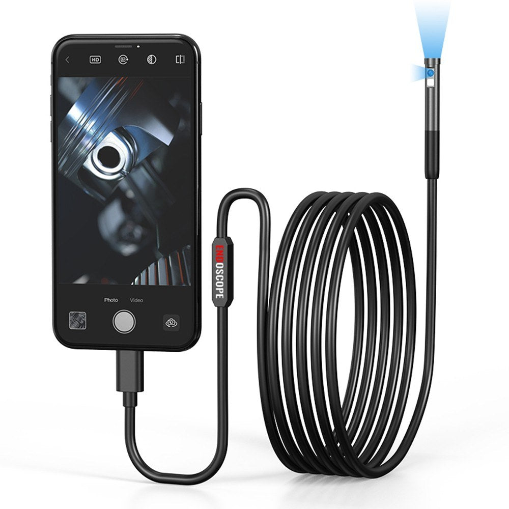 Type-C Endoskopkamera 7,9 mm mit einstellbarem LED, IP67 wasserdicht für Android-iOS-Geräte