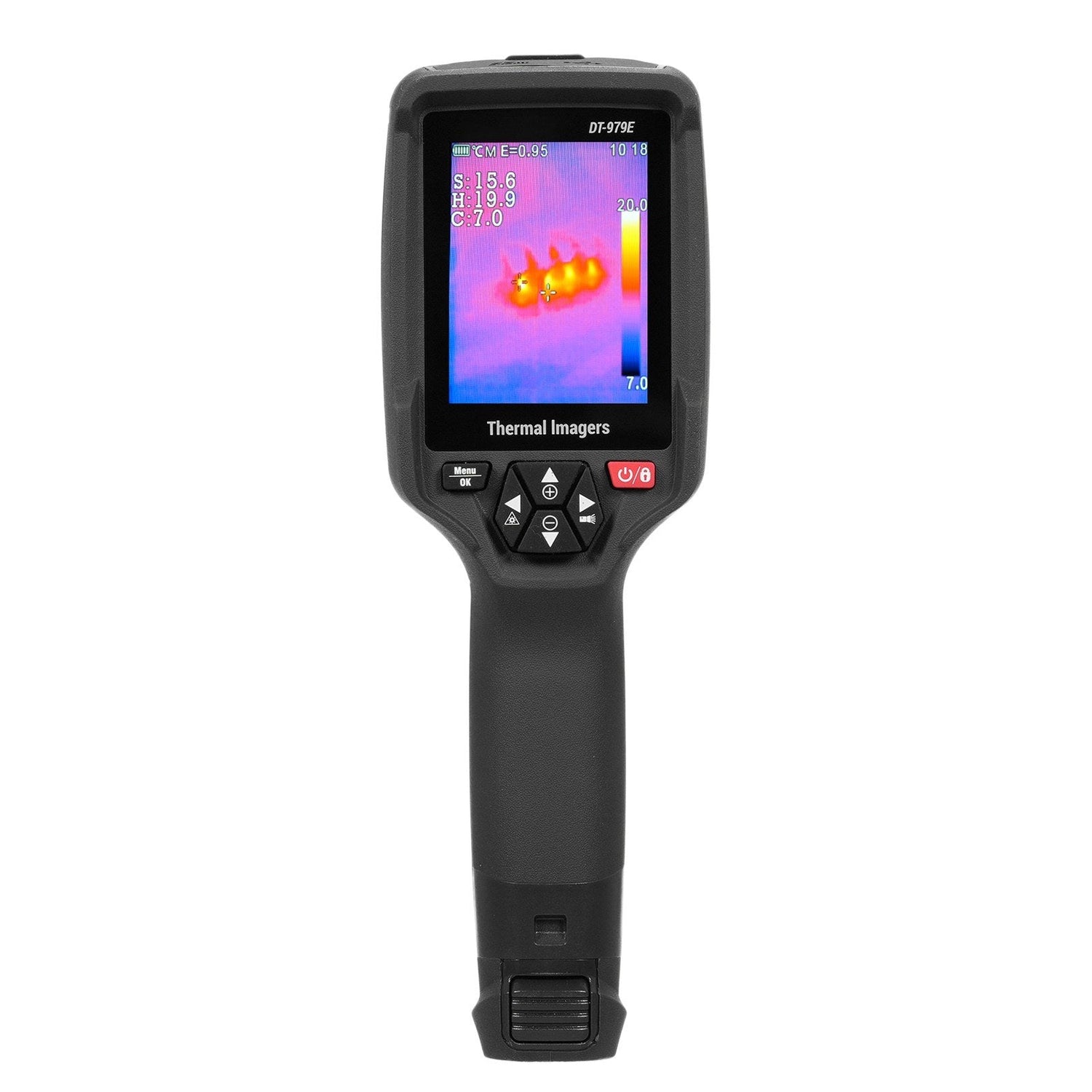 Wiederaufladbare Handheld-IR-Wärmebildkamera, 120x90 Auflösung, 2,8 LCD, 50Hz, 32GB SD, 2m fallgeschützt