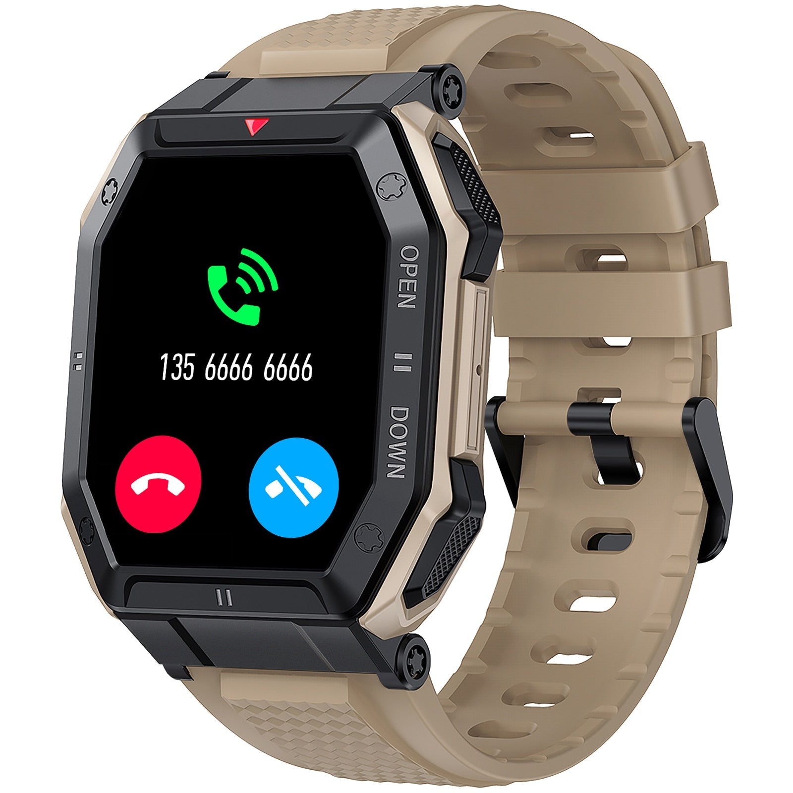 Zelara Wasserdichter Fitness-Tracker Bluetooth-Anruf Smartwatch K55