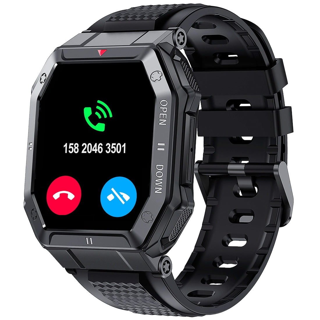 Zelara Wasserdichter Fitness-Tracker Bluetooth-Anruf Smartwatch K55