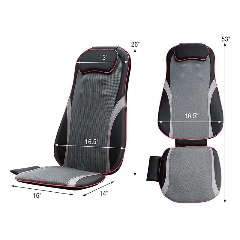 Shiatsu Rückenmassagegerät mit Wärme – Tiefenknetmassage &amp; Vibration gegen Rücken- und Hüftschmerzen