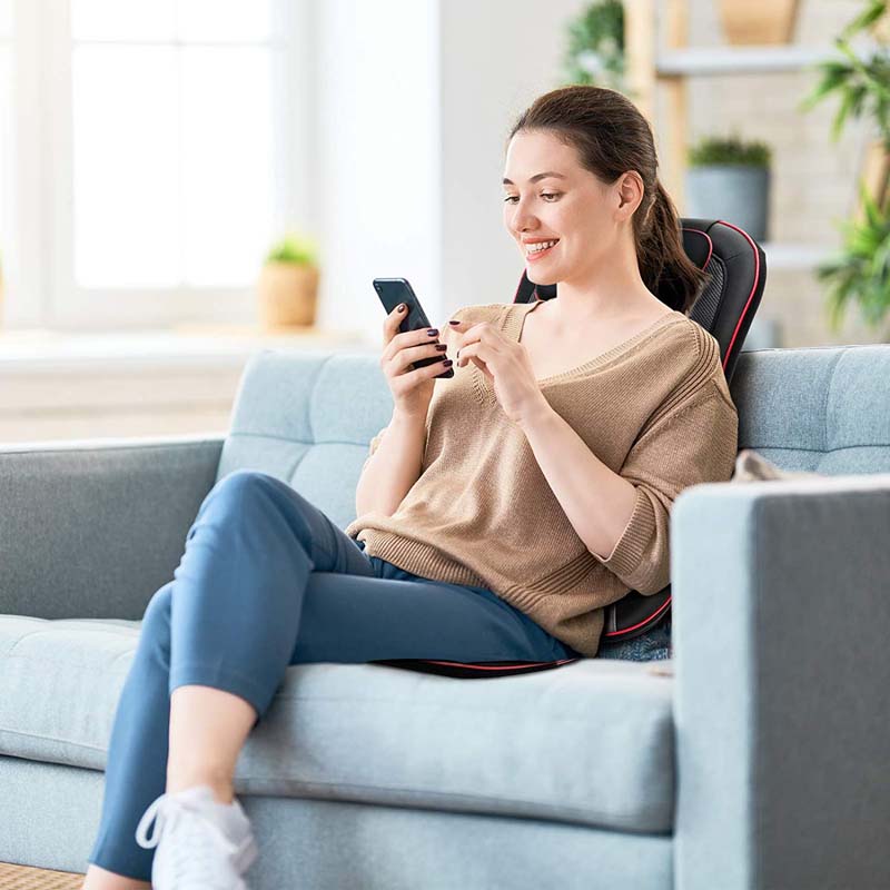 Shiatsu Rückenmassagegerät mit Wärme – Tiefenknetmassage &amp; Vibration gegen Rücken- und Hüftschmerzen