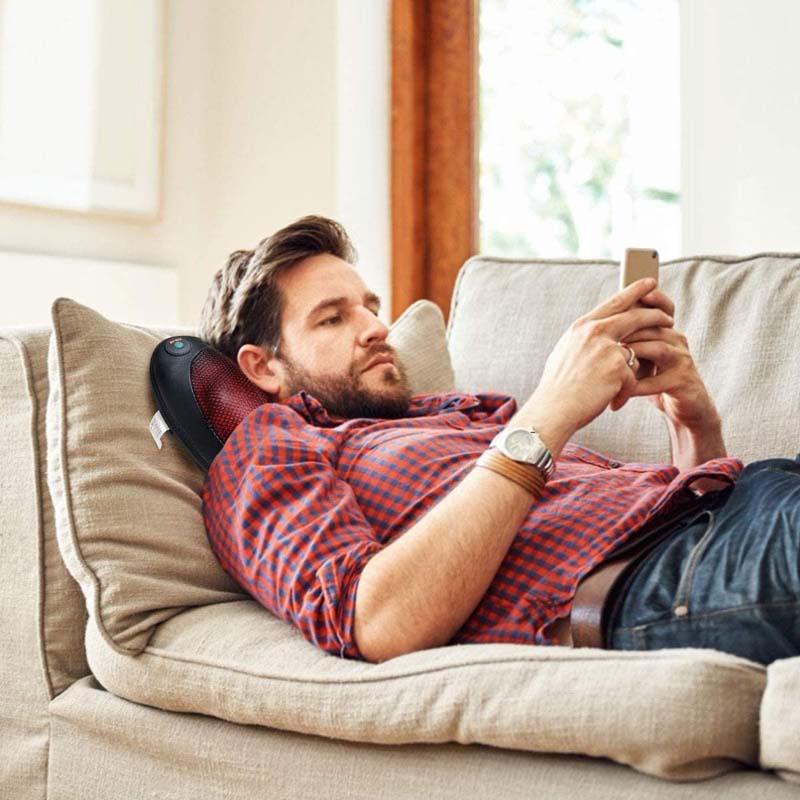 Shiatsu-Massagekissen mit Wärme – Tiefenkneten für Nacken &amp; Rücken