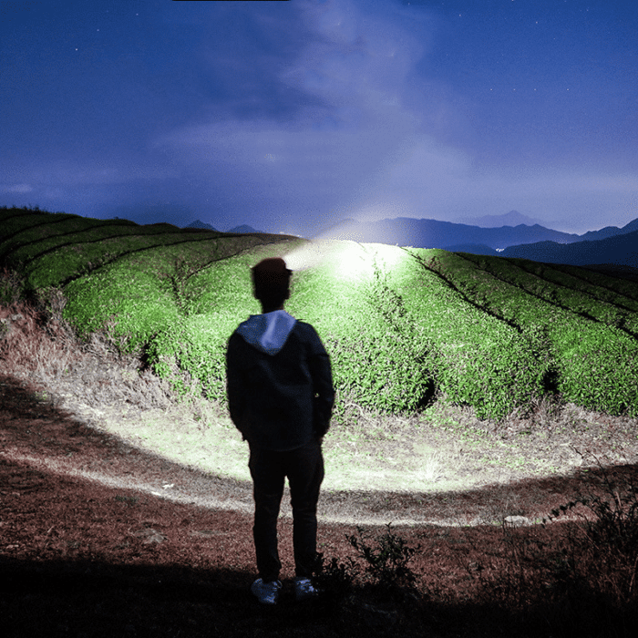 USB wiederaufladbare Stirnlampe mit 1000 Lumen, IP65 wasserdicht und verstellbarem Kopfband