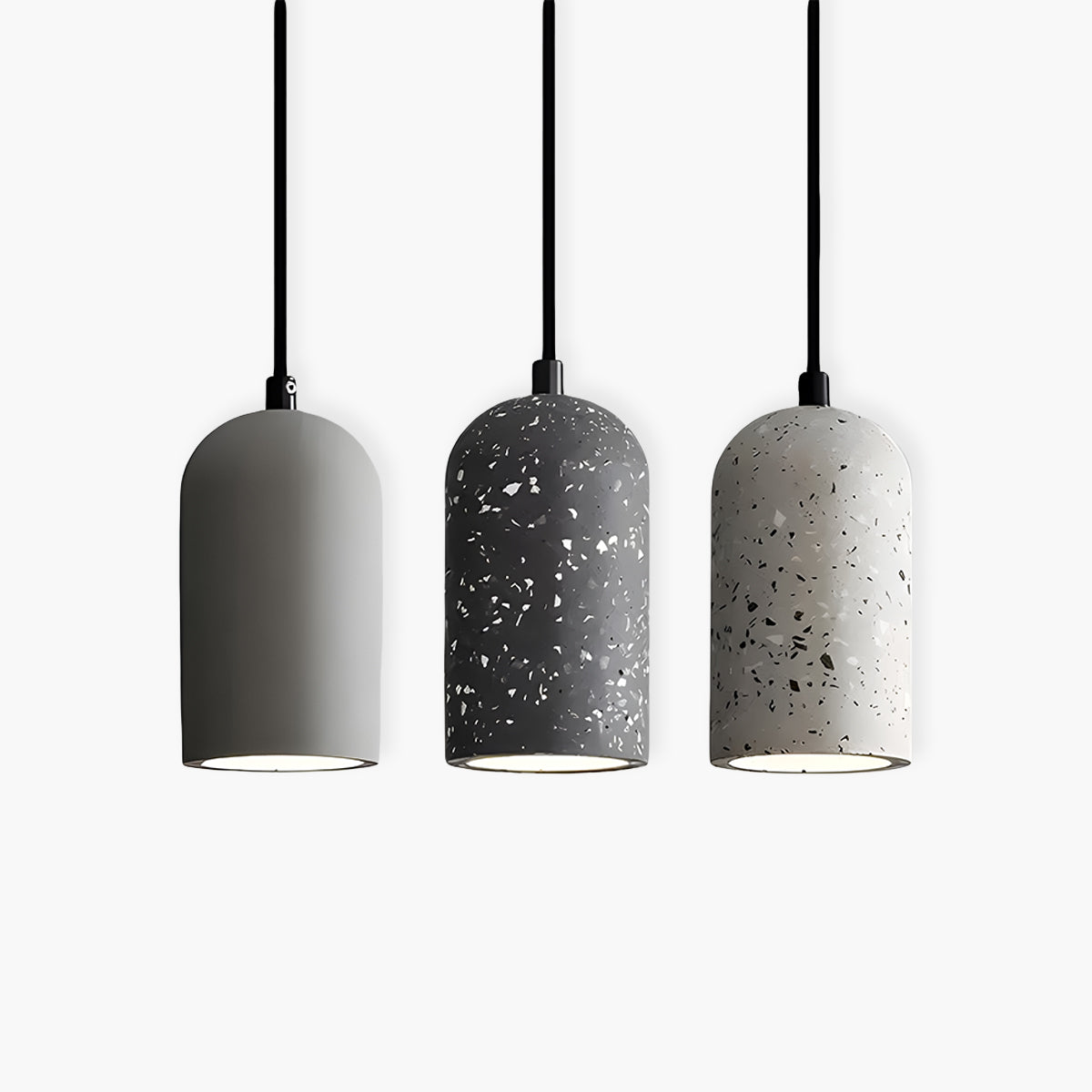 Moderne Beton Pendelleuchte |  Ø 9.6 cm, 200 cm Kabel