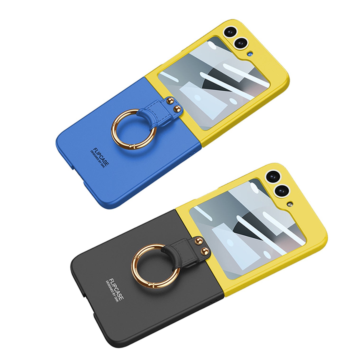 Kontrastfarbe Ultra Dünn Ring Halter Ring Halter Case Eingebauter Bildschirm Für Samsung Galaxy Z Flip 6