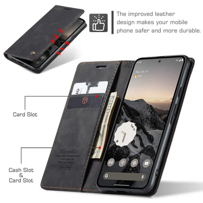 Slim Magnetic Leather Case Für Google Pixel