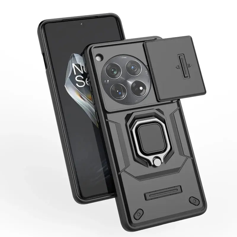 ArmorShield UltraMax-Hülle für OnePlus 12 – Militärgrad Schutz mit Ringgriff &amp; Kickstand