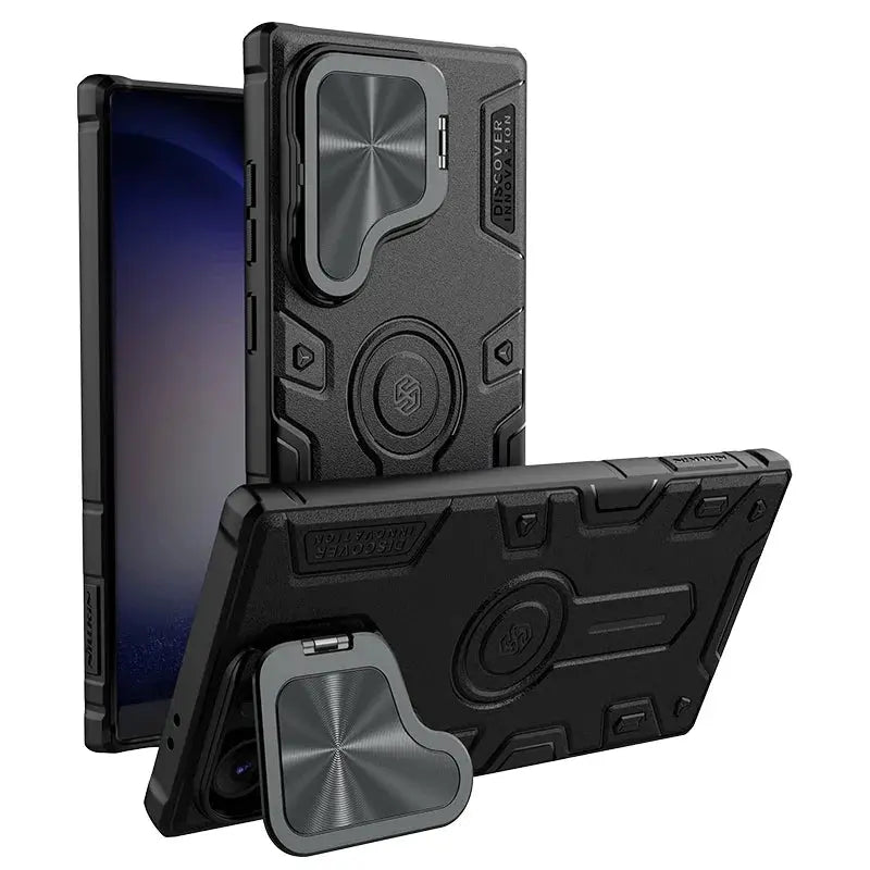 ArmorShield Pro 360° Kickstand Lens Flip Cover für Samsung Galaxy S24 Ultra