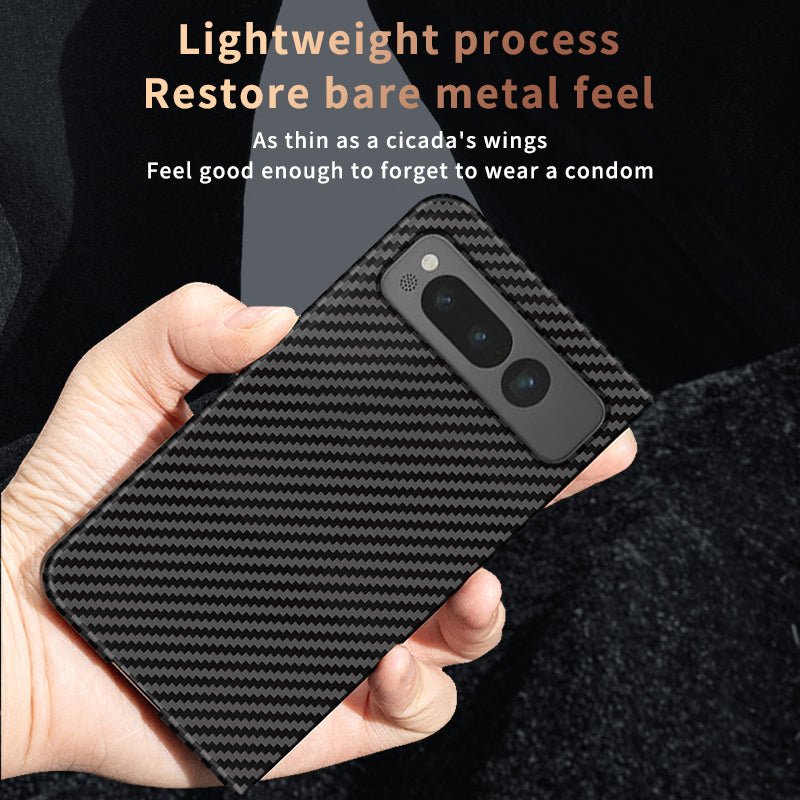 Carbon Fiber Slim Skin Texture Matte Anti-Fall-Telefonhülle für Google Pixel Fold