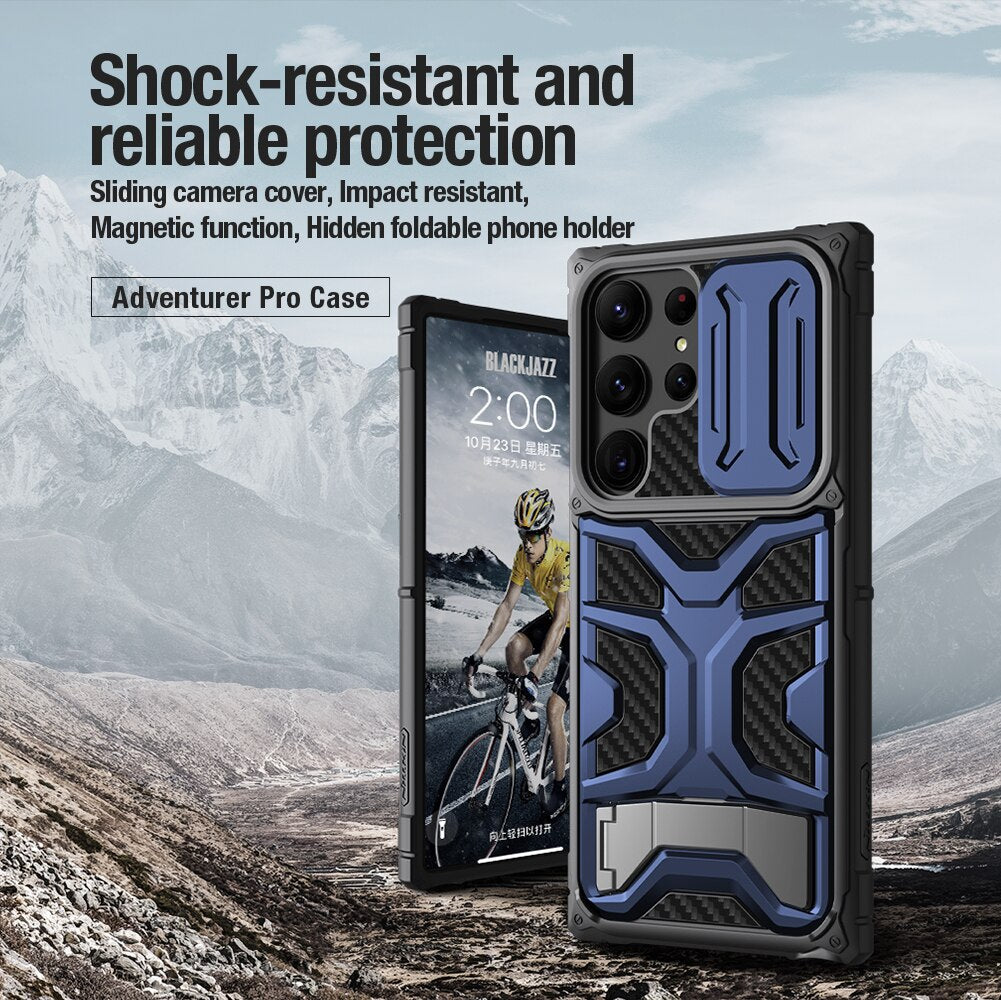 Adventurer Pro Case mit Klapphalterung Slide Kameratasche für Samsung S23