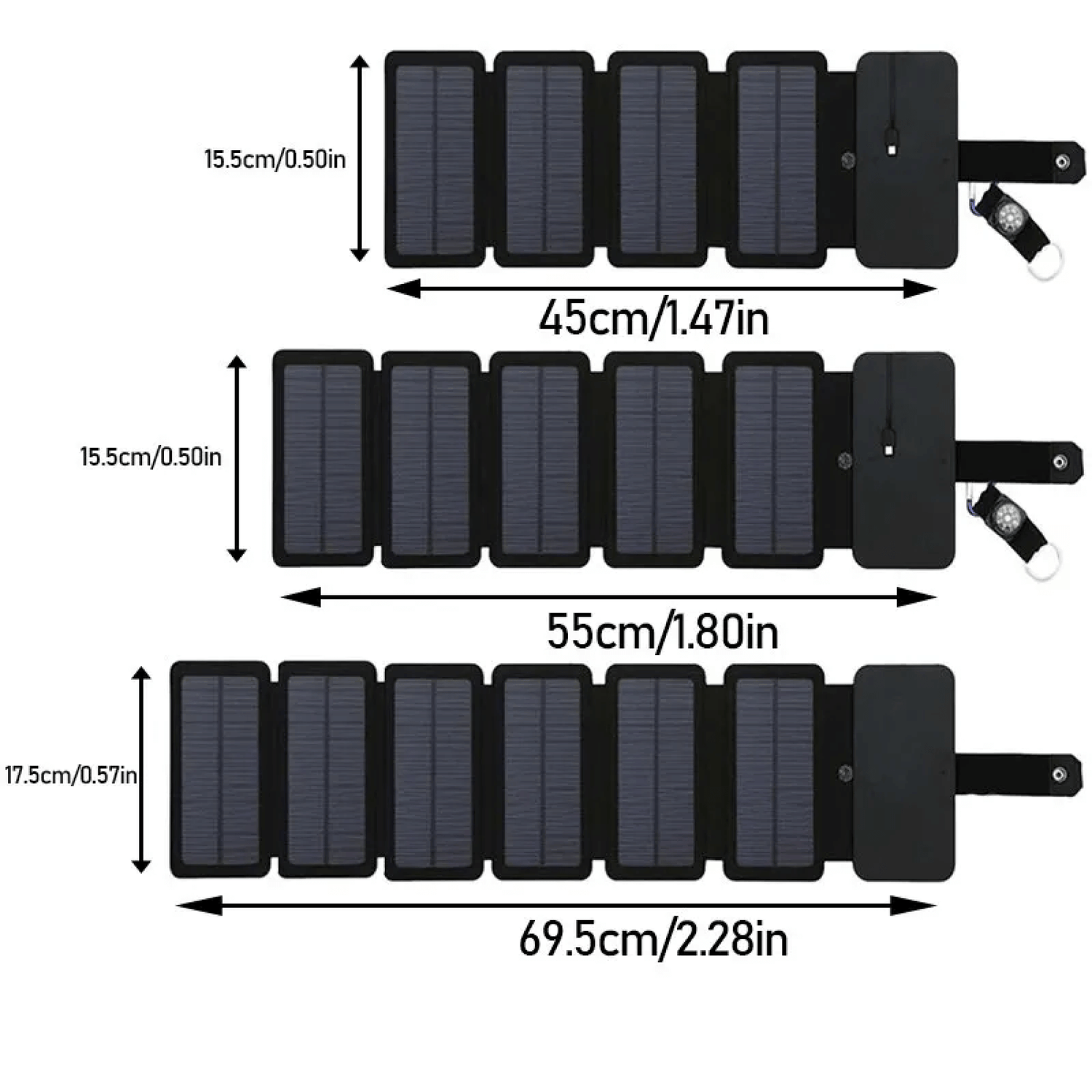 Tragbares Solar Ladegerät mit 4/6 Panels, 6-7,5W Leistung, Direktladung für Smartphones &amp; Digitale Geräte