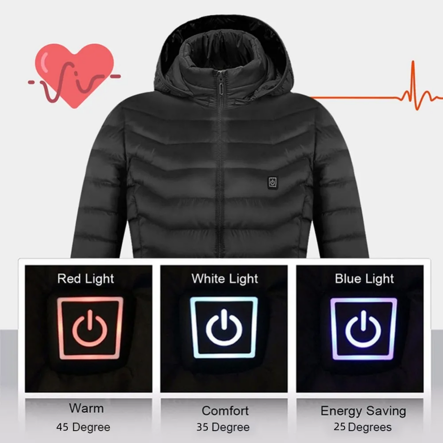 Heated Electric Warming Jacket Coat Fleece Work Body Battery Heating Apparel für Männer und Frauen