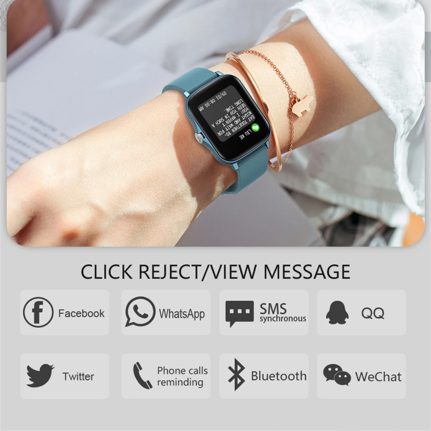 Smart Wrist Macaron Farb Uhr Wasserdicht Modische Smartwatch