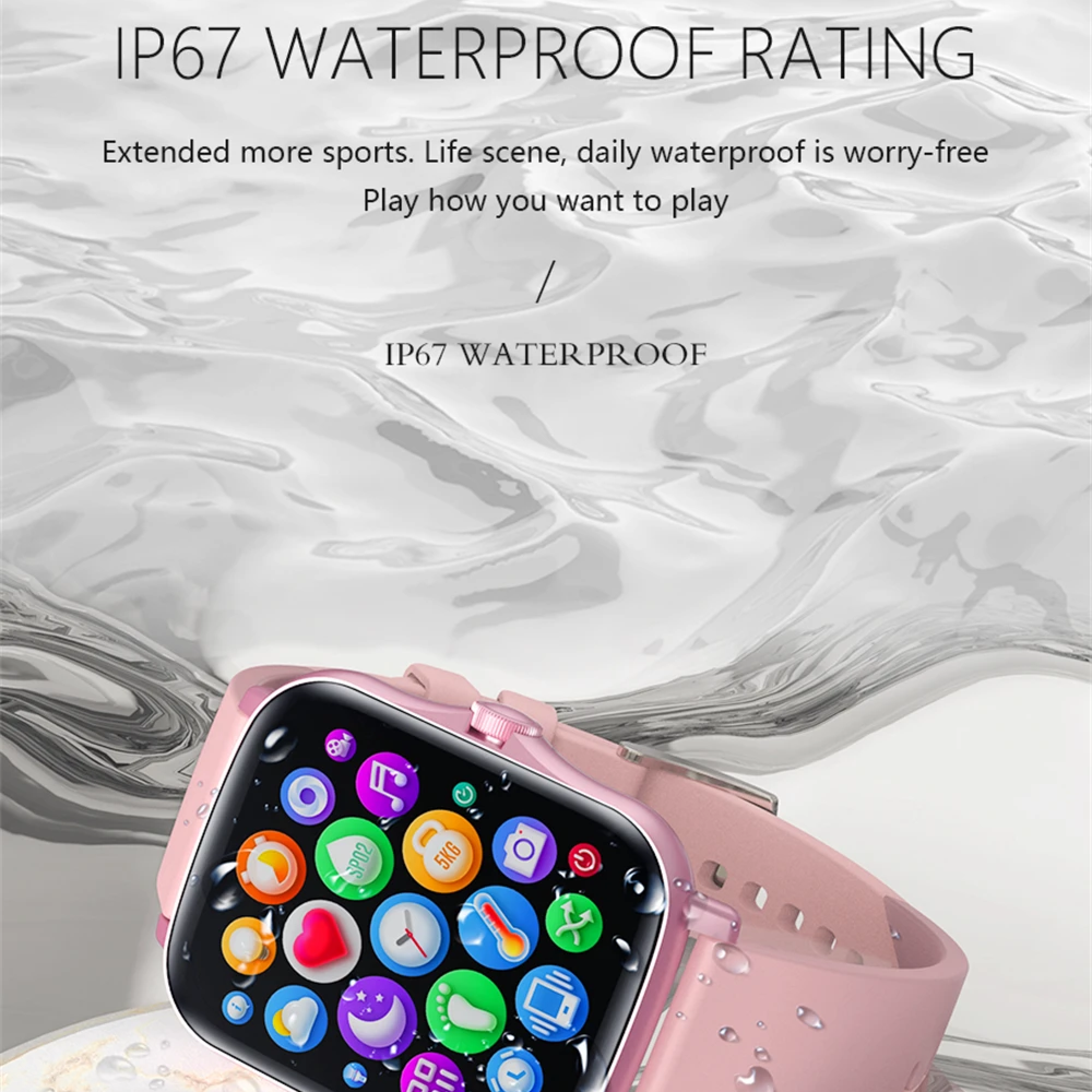 Smart Wrist Macaron Farb Uhr Wasserdicht Modische Smartwatch