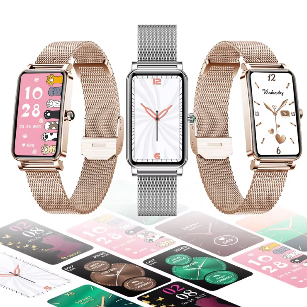 Uhr für Frauen - Elegante kleine Smartwatch - Perfekt für aktive Lebensstile