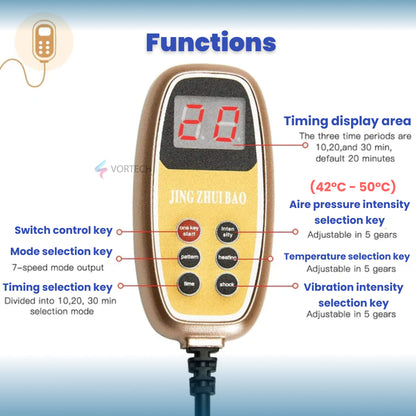 Nackenstrecker-Massagegerät mit Vibe-Technologie, Wärmetherapie &amp; kabellos