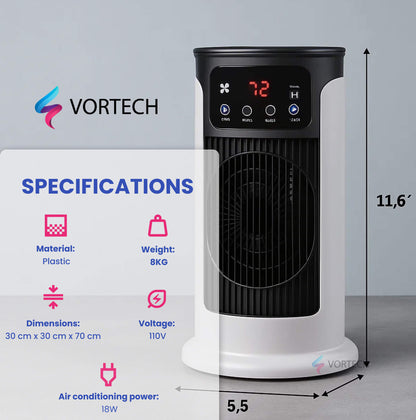 Tragbare stehende Klimaanlage mit 8h Timer, leisem Betrieb &amp; vier Rollen – energieeffizient für Zuhause, Büro &amp; Wohnheim