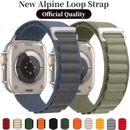 Watch Ultra Band - Alpine Loop Strap für 42mm, 44mm, 45mm &amp; 49mm - Strapazierfähig und stilvoll für alle Aktivitäten