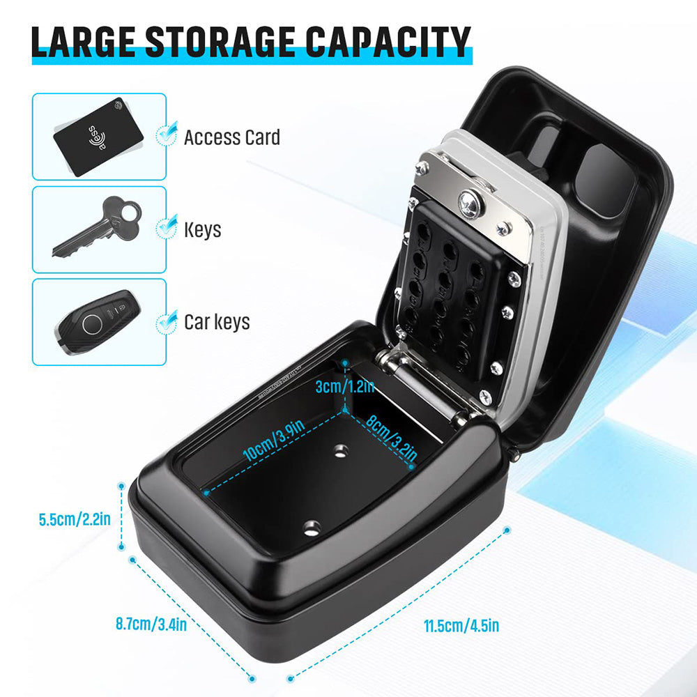 Wasserdichte Wand-Schlüsselsafe-Box mit robustem Schloss für den Außenbereich
