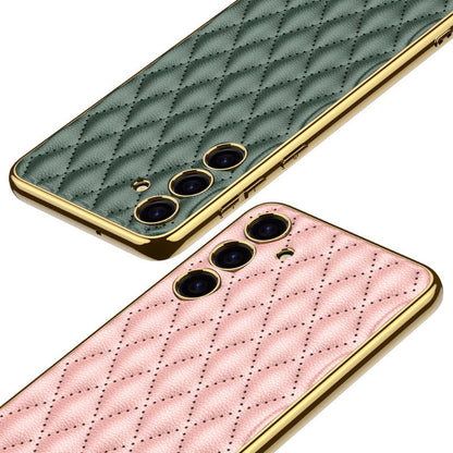 Rhombus Lederbeschichtung Hülle für Samsung Galaxy S24 S23