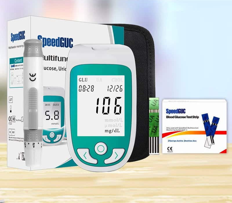 3 in 1 Multifunktionaler Gesundheitsmonitor (Cholesterin, Glukose &amp; Harnsäure)