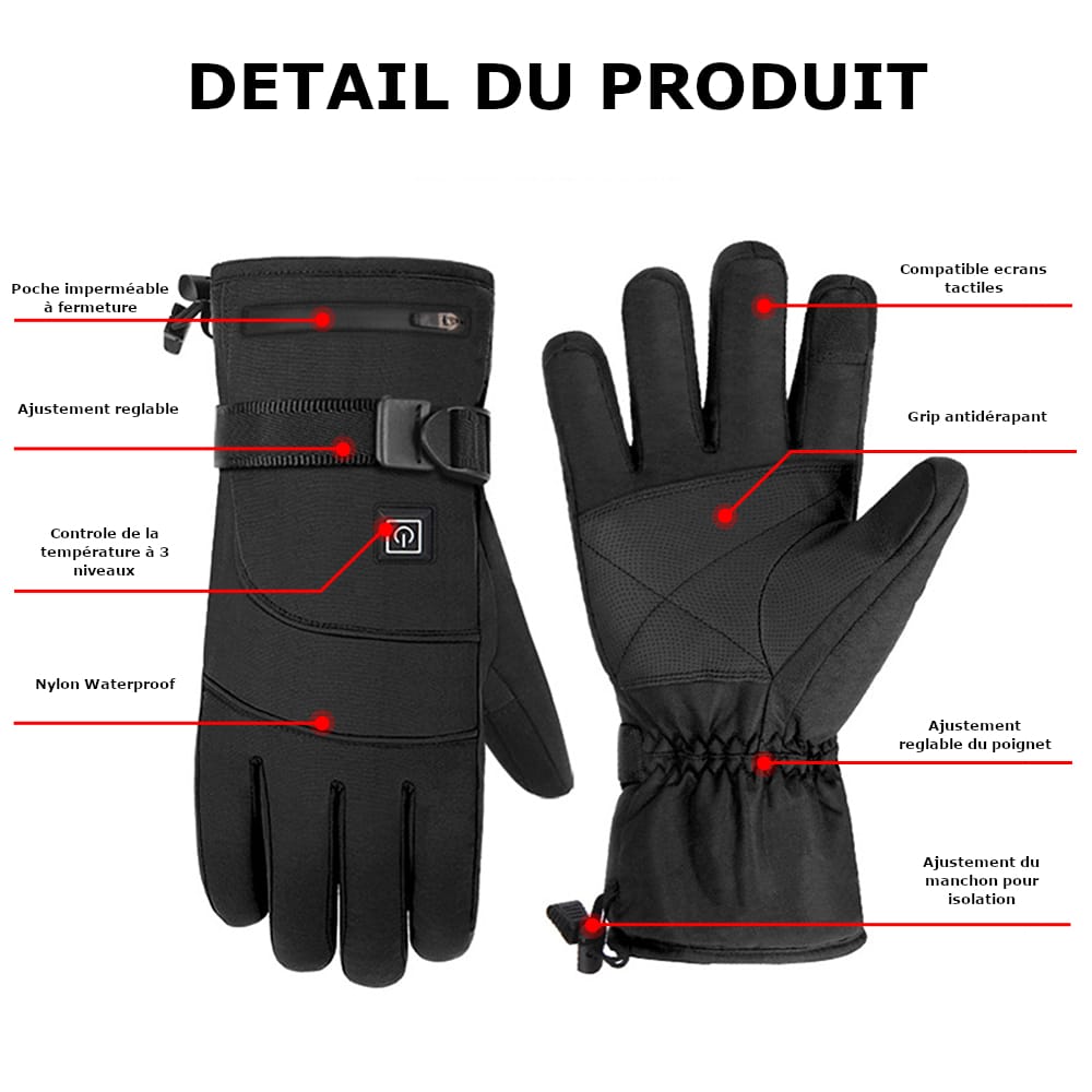 WarmTech - Wiederaufladbare Heizhandschuhe