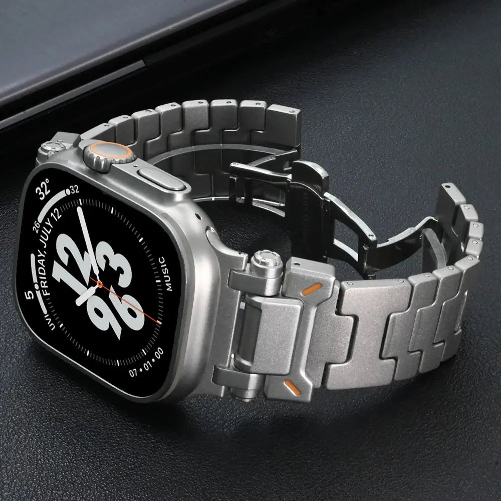 TitanEdge Grand Luxe – Premium Titan-Metall-Armband für Apple Watch