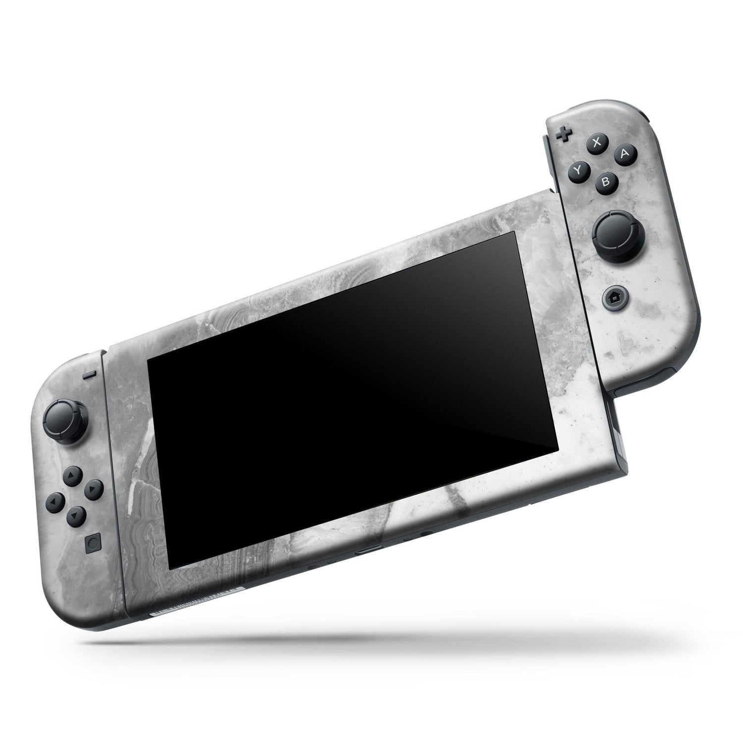 Grauer Schiefermarmor V26 - Vollständiges Hautdekal-Wickelset für Nintendo