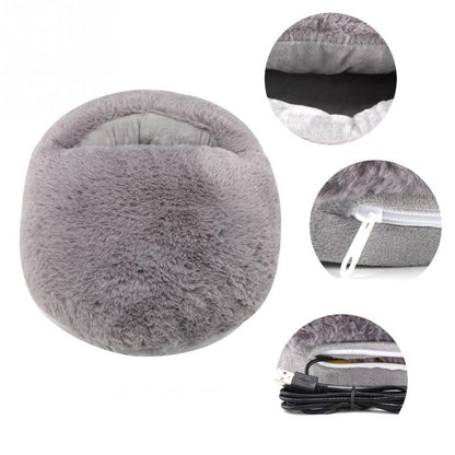 USB Fußwärmer 5V – Elektrisches Heizkissen für Füße und Hände, Waschbarer Plüsch, 50–60 °C