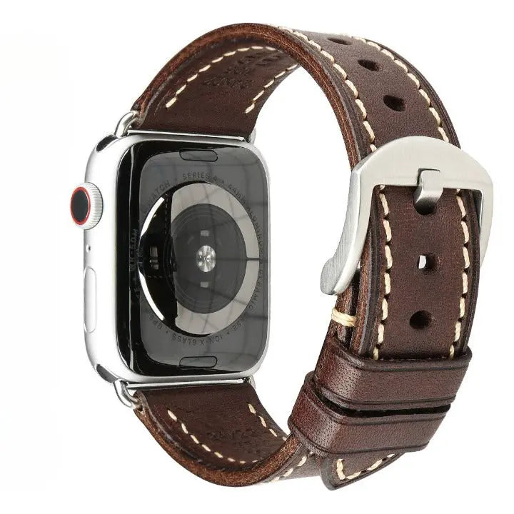 Italienisches Kalbsleder-Echtlederarmband für Apple Watch