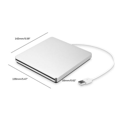 USB CD/DVD Slot-In Laufwerk extern – schlank, tragbar, energiesparend, Plug-and-Play für Windows &amp; Mac