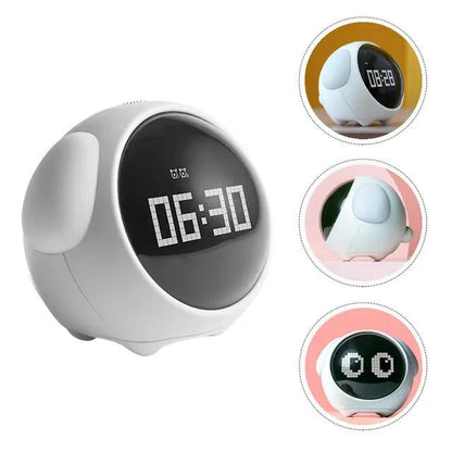 Sunrise-Wecker LED mit Sprachsteuerung Hunde-Emoji-Display Dimmbar Dual-Alarm USB