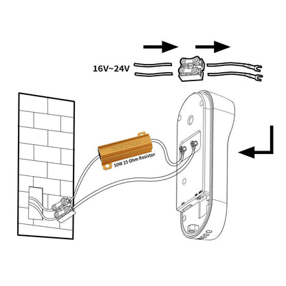 1080P HD Wireless Video-Türglocke mit Zwei-Wege-Audio, PIR-Bewegungserkennung, Nachtsicht, IP55 wetterfest, 2.4GHz WiFi, batteriebetrieben, Tuya-App-Steuerung - intelligente Türglocke Kamera
