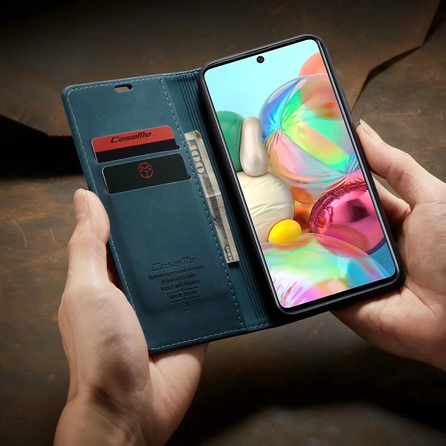 Leder Klapptasche für Samsung