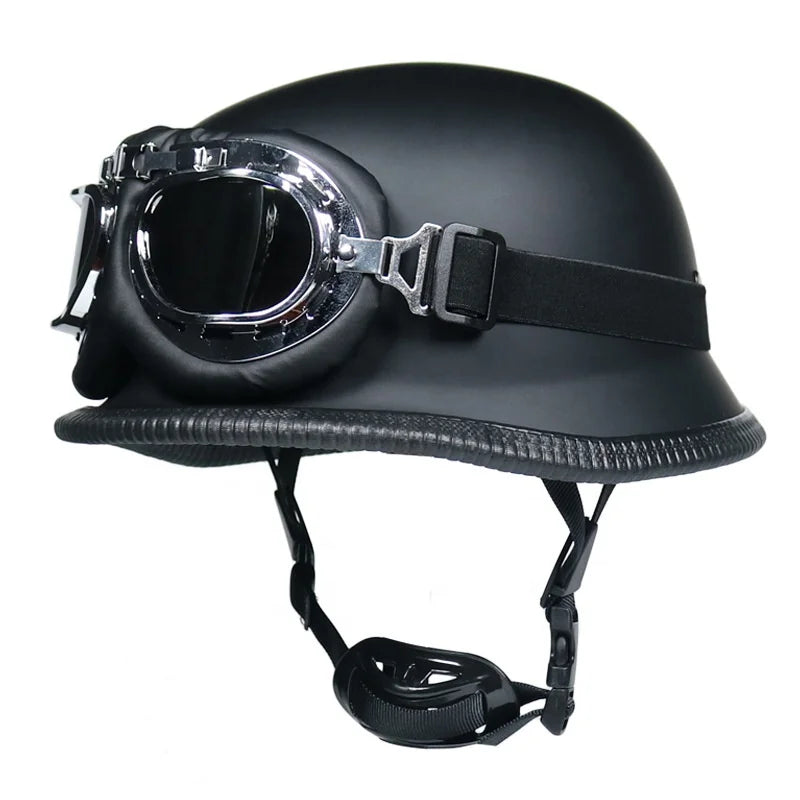Motorrad-Halbhelm mit Schutzbrille