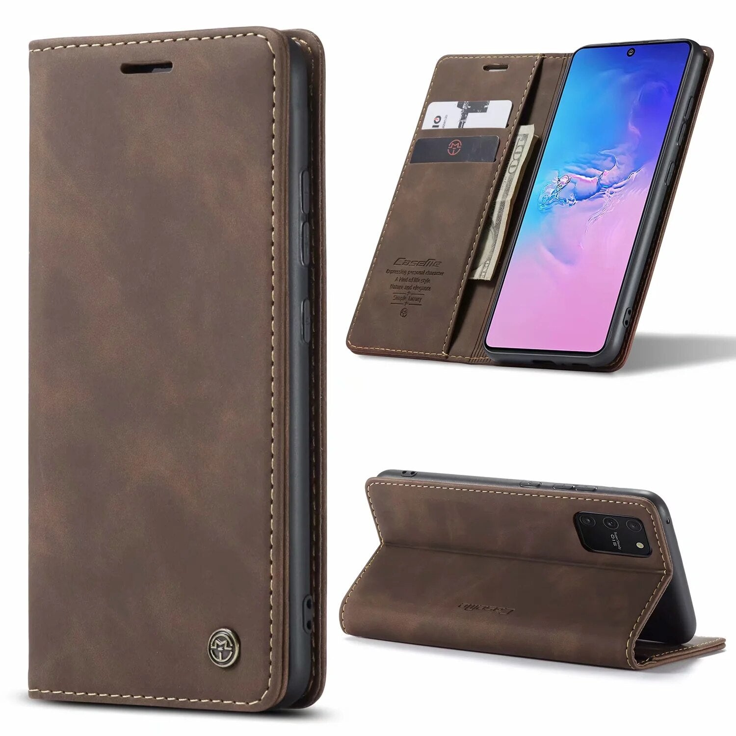 Leder Klapptasche für Samsung