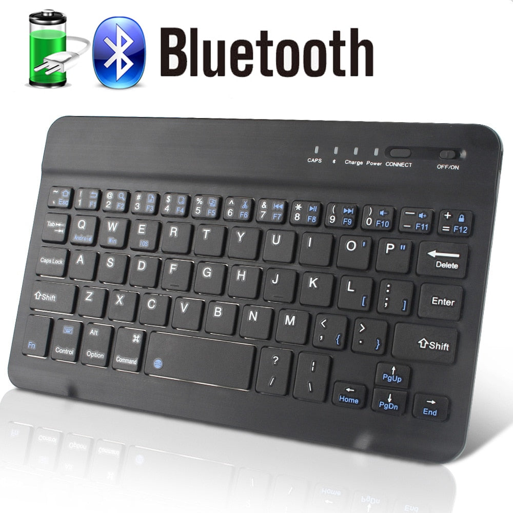 Zelara Super Compact Silent Quiet Wireless wiederaufladbare Bluetooth-Tastatur für PC iOS Androids Tablets