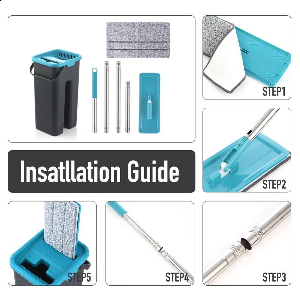 360° Flexibler Mop + 4 GRATIS Pads