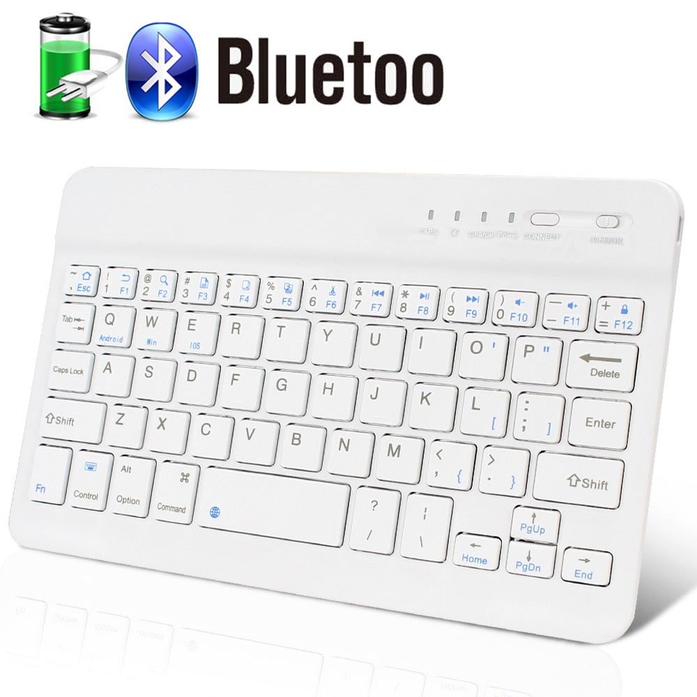 Zelara Super Compact Silent Quiet Wireless wiederaufladbare Bluetooth-Tastatur für PC iOS Androids Tablets