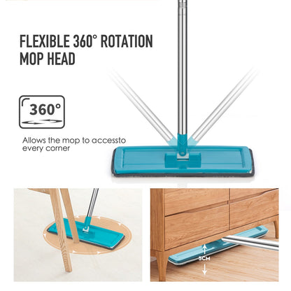 360° Flexibler Mop + 4 GRATIS Pads