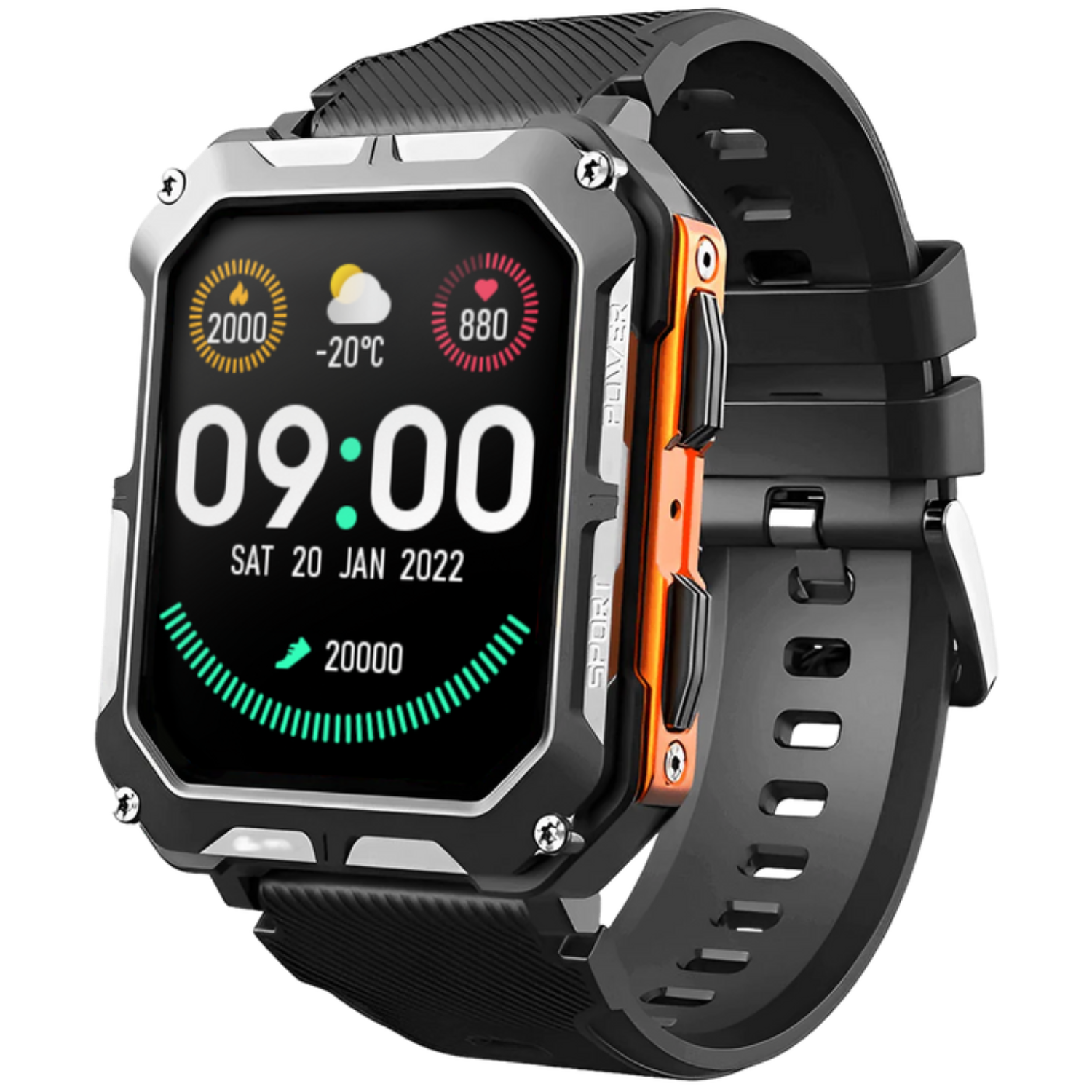 Herren Smartwatch – Digitale Uhr mit Fitness-Tracking, wasserdichtem Gehäuse und langer Akkulaufzeit für Arbeit und Fitness