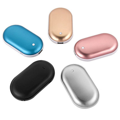 Wiederaufladbare Handwärmer mit Powerbank für kalte Tage