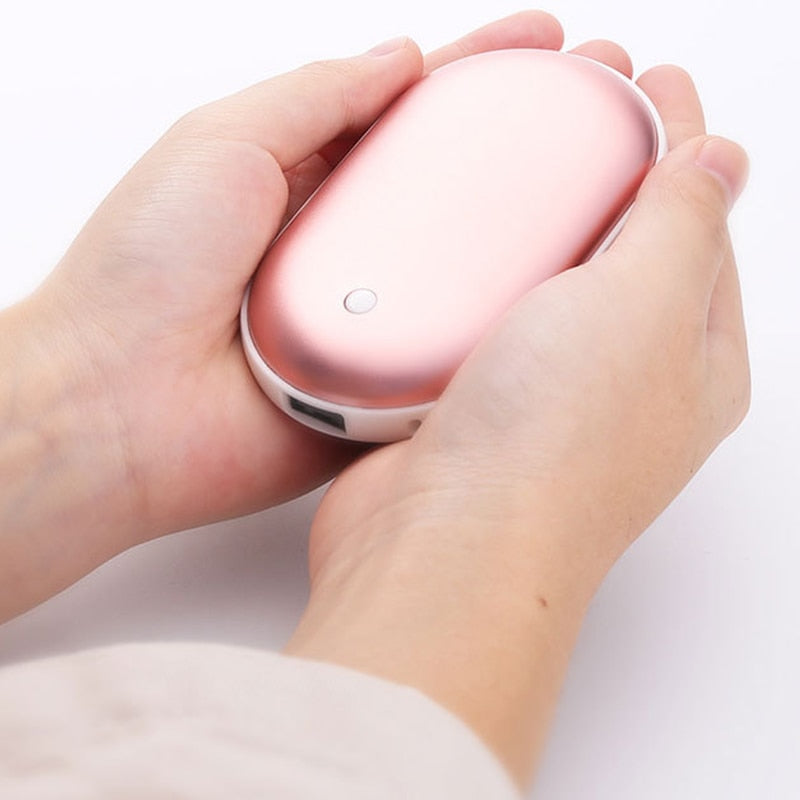 Wiederaufladbare Handwärmer mit Powerbank für kalte Tage