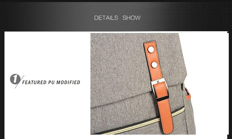 Vintage Laptop Rucksack mit USB – Schulrucksack für Uni, Reisen &amp; Alltag, 15.6 Zoll