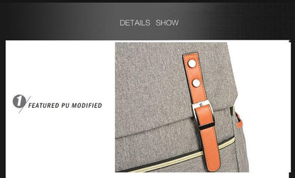 Vintage Laptop Rucksack mit USB – Schulrucksack für Uni, Reisen &amp; Alltag, 15.6 Zoll