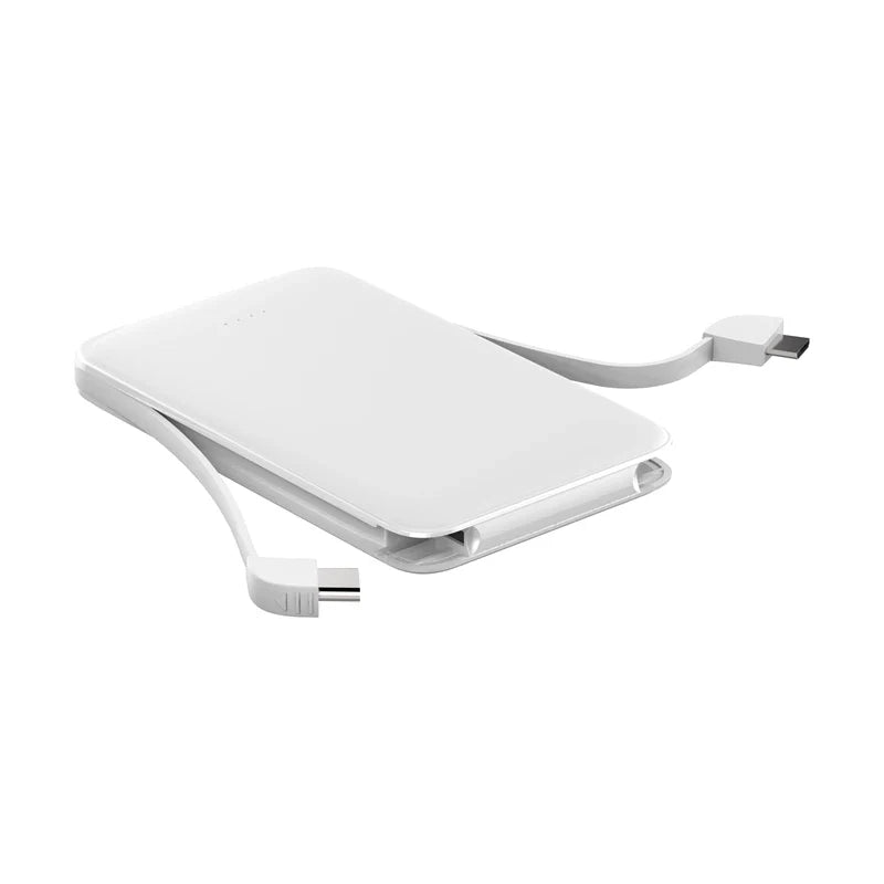 Tragbare Powerbank mit integriertem Kabel