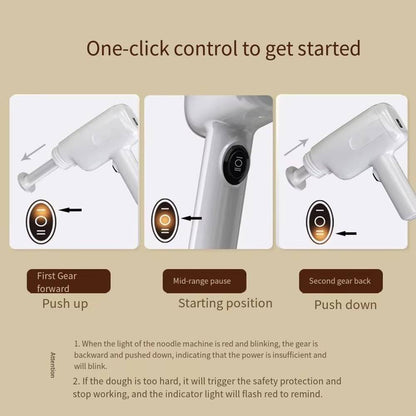 Ramen-Nudelmaschine für Zuhause – Tragbar, Kabellos, 6 Formen, Wiederaufladbar, Frische Nudeln auf Knopfdruck