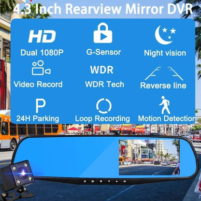 Dual Lens DashCam Fahrzeug Front- und Rückfahrkamera HD 1080P Video Recorder