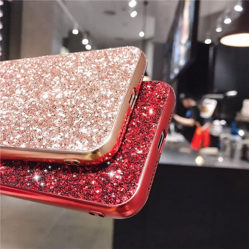 Luxuriöse Strass-Glitzer-Hülle für iPhone